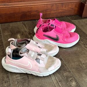 Nike 2 pairs Flex Runners Pink tennis shoes